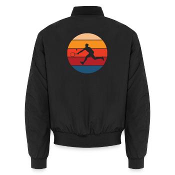 tennis - Bomber unisexe - noir - Dos - AI Model Male 185 light (185cm)