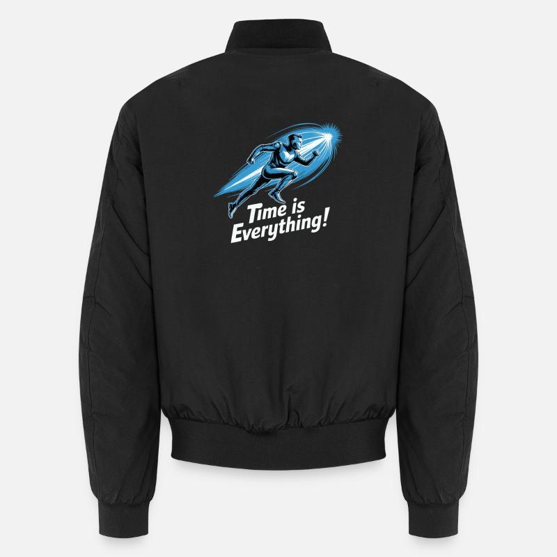 Zeit ist alles, Läufer - Unisex Bomberjacke - Schwarz