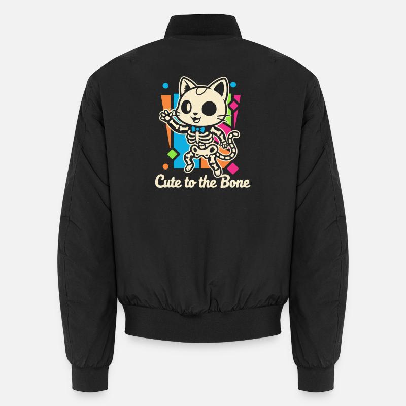 Motif squelette de chat Ronronnement Bomber unisexe