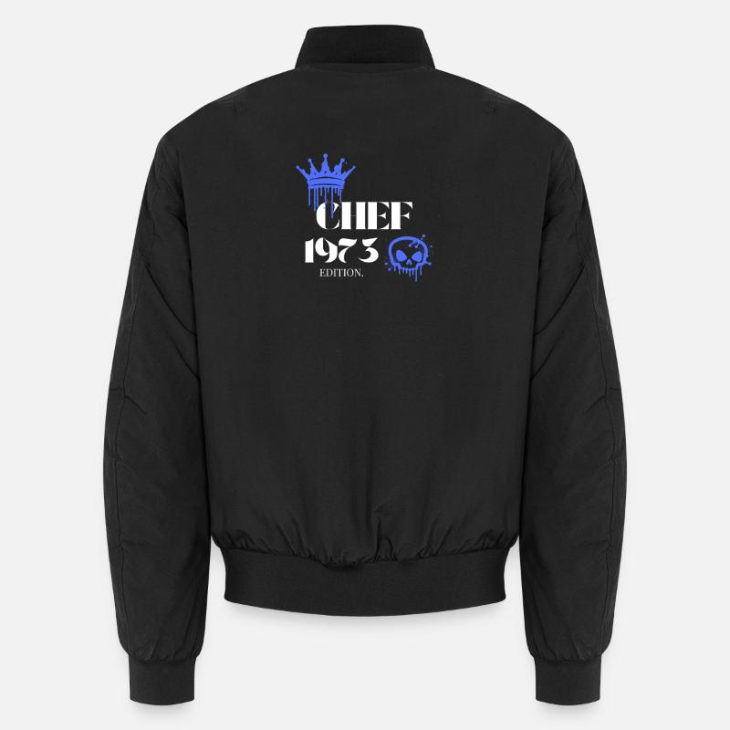 Chef Edition 1973 52 Birthday Saying - Unisex Bomber Jacket - black