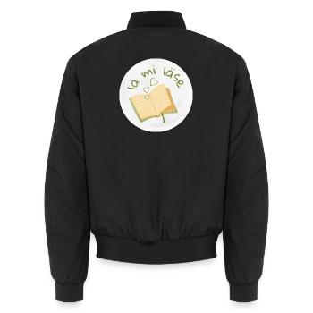 la mi läse - Unisex Bomberjacke - Schwarz - Hinten - AI Model Male 185 light (185cm)