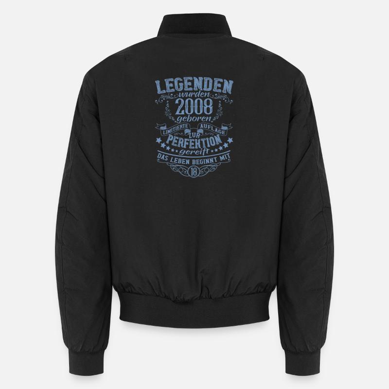 Legends Born 2008 Emblem - Unisex Bomber Jacket - black