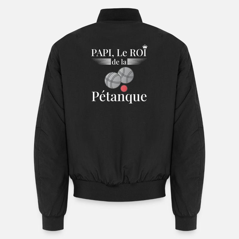 Opa König von Pétanque Einzigartiges Opa-Geschenk Unisex Bomberjacke