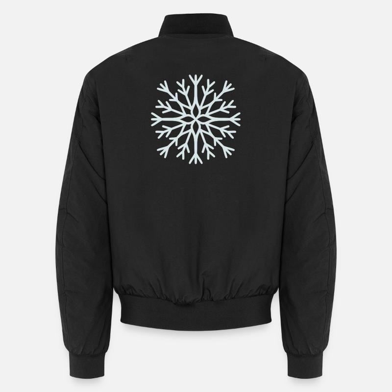 Flocon de neige géométrique glacé - Bomber unisexe - noir