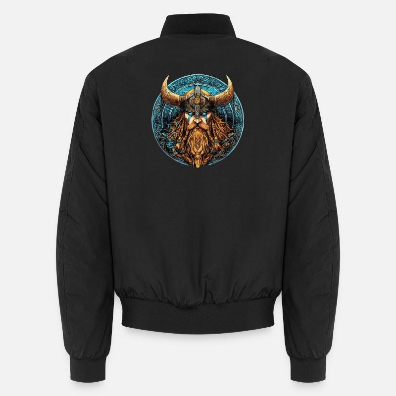 Viking Warrior Runic Circle Unisex Bomber Jacket