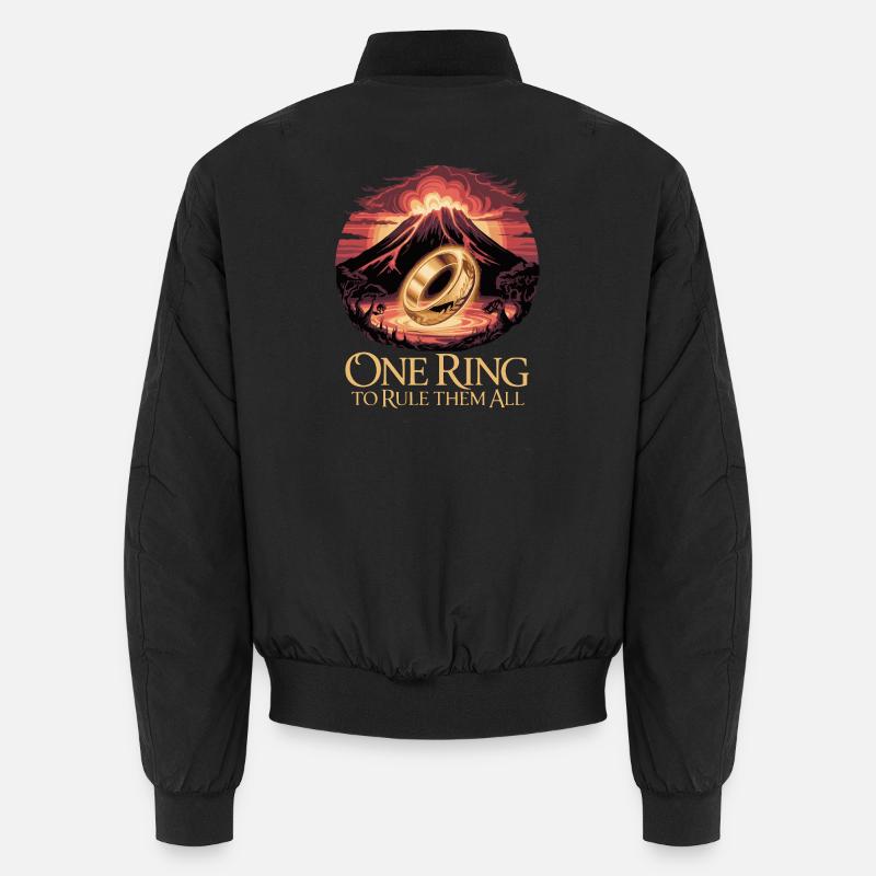 Volcanic Ring Crest Unisex Bomber Jacket