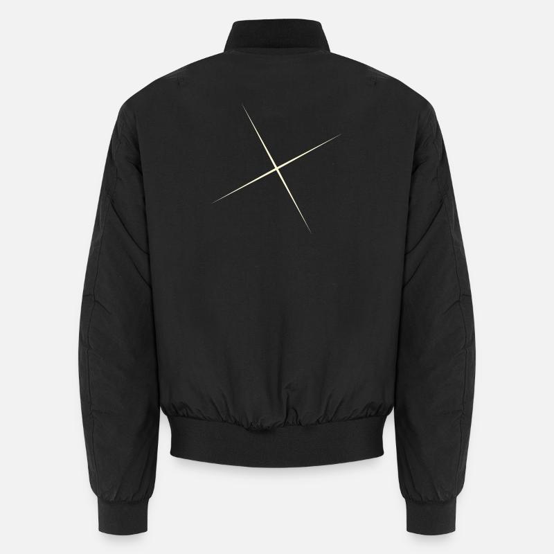 Glanzpunkt / Strahlen Stern - Unisex Bomberjacke - Schwarz