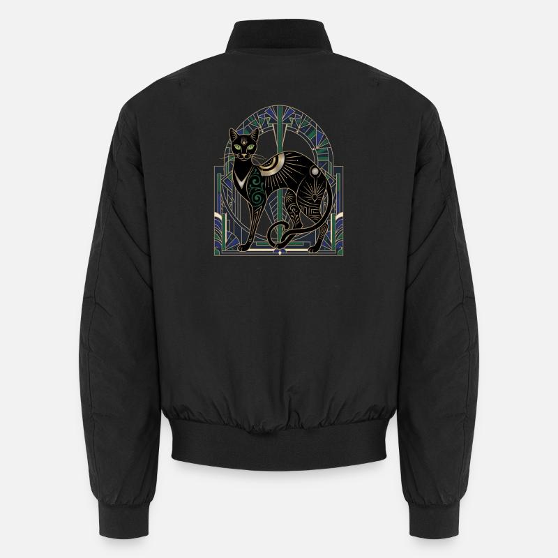 Vitrail Art déco de Night Cat Bomber unisexe