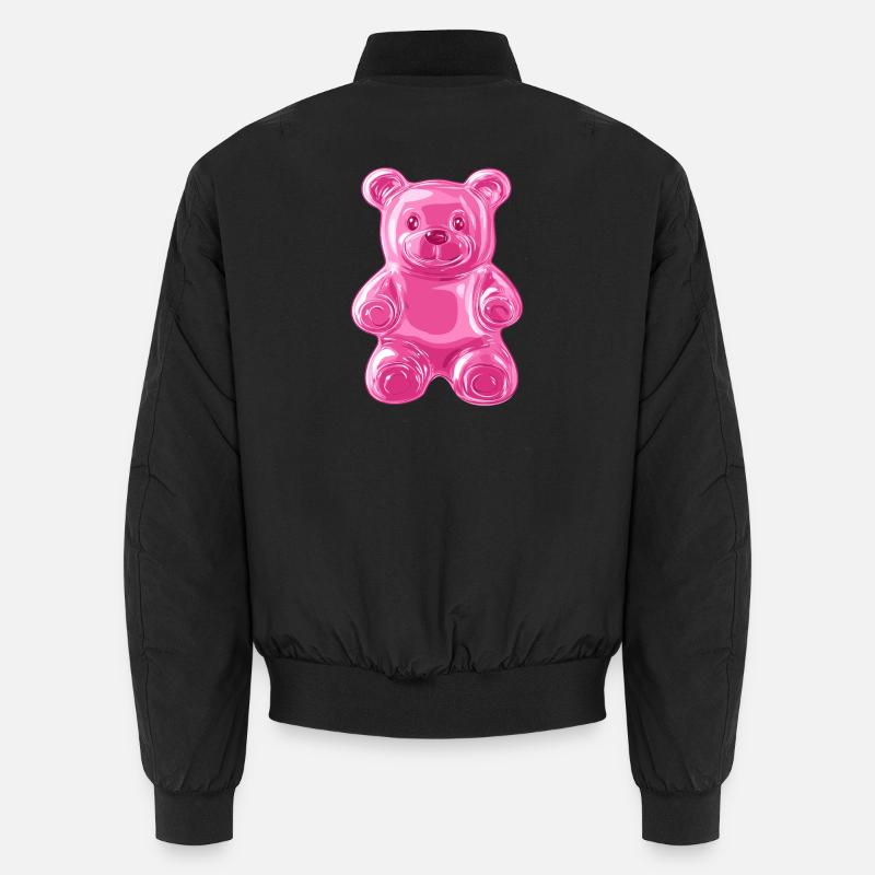 Pink Glitter Bear Unisex Bomber Jacket