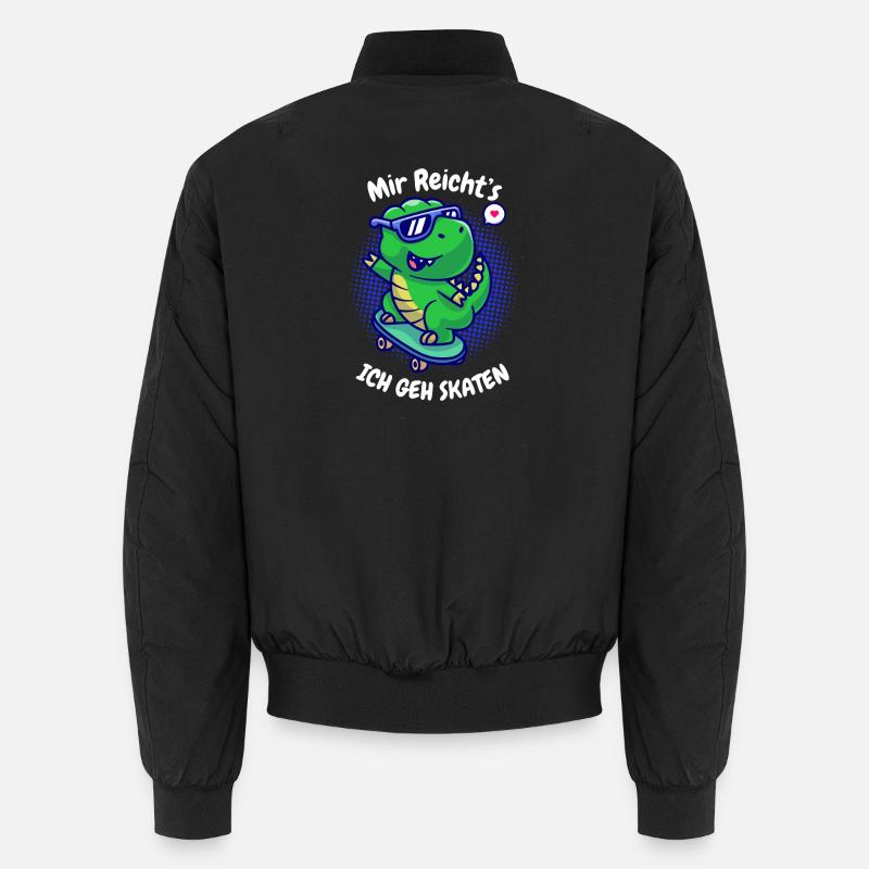 I've had enough I'm going skating Dino T-Rex Unisex Bomber Jacket