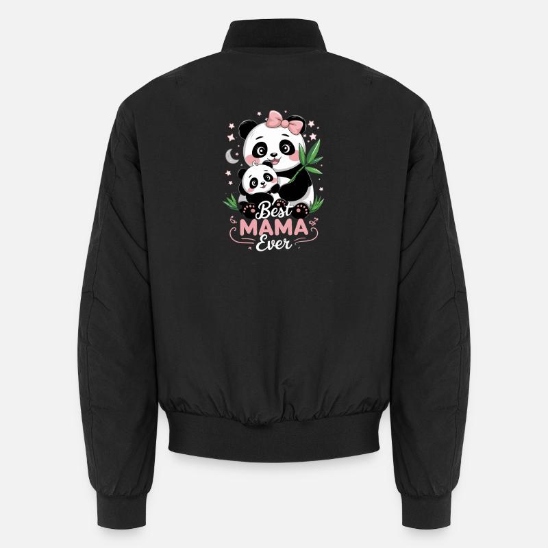  Best Mama Ever Süße Panda Mama Mit Baby Muttertag Unisex Bomberjacke