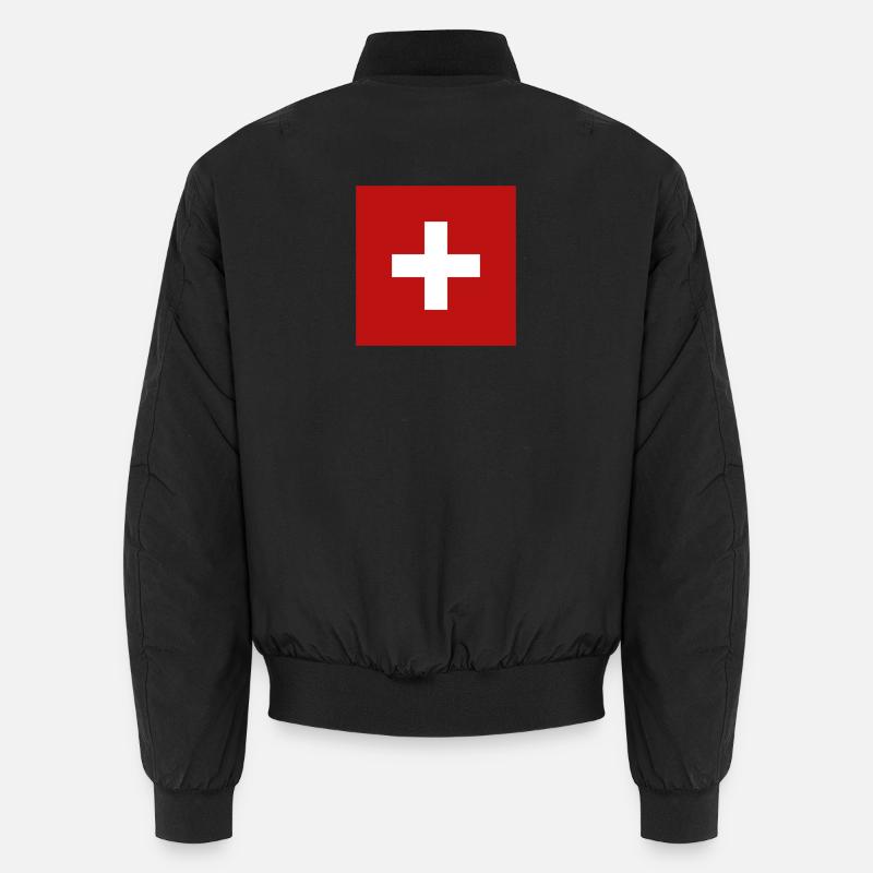 Schweizer Flagge Unisex Bomberjacke