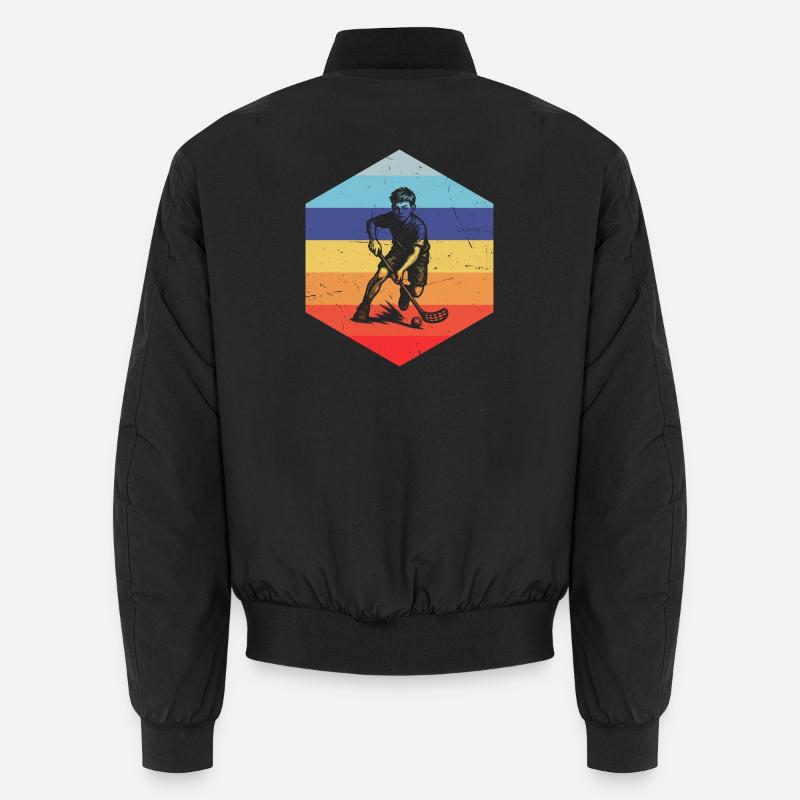 Attention floorball fans, simple statement Unisex Bomber Jacket