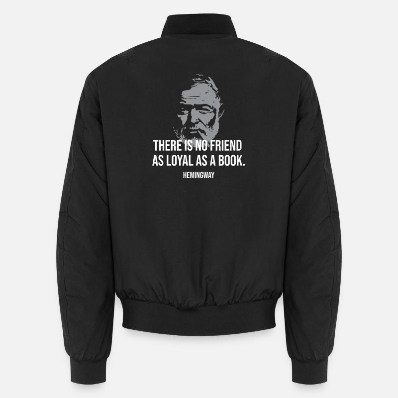 Ernest Hemingways Zitat über Freunde Unisex Bomberjacke