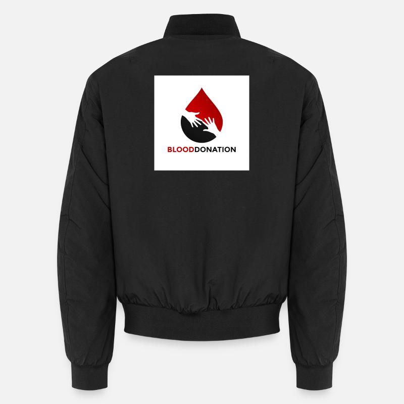 Emblem der Blutspendehände - Unisex Bomberjacke - Schwarz