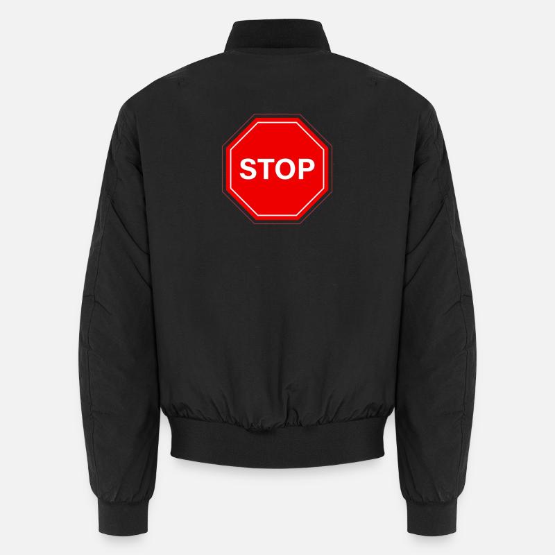 Stop sign Unisex Bomber Jacket