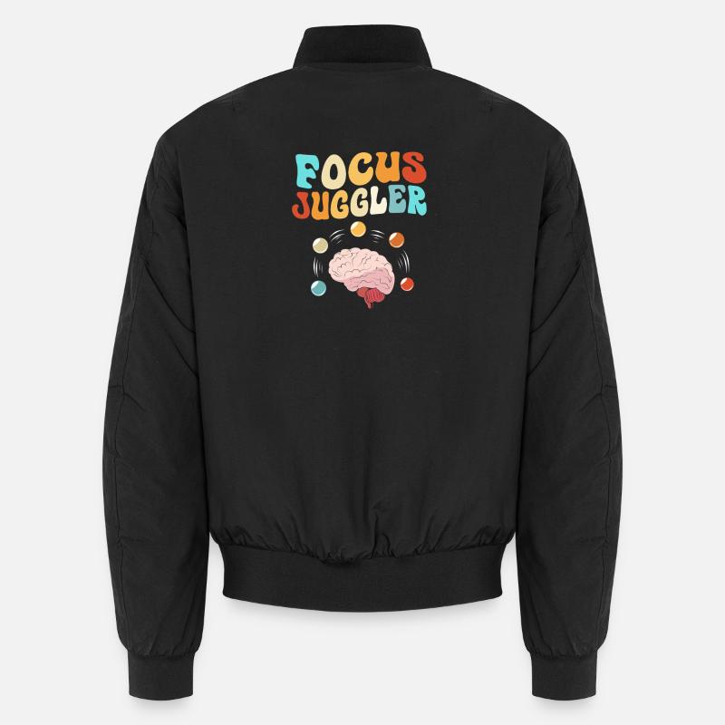 Autism Gift Autistic ADHD Asperger's - Unisex Bomber Jacket - black