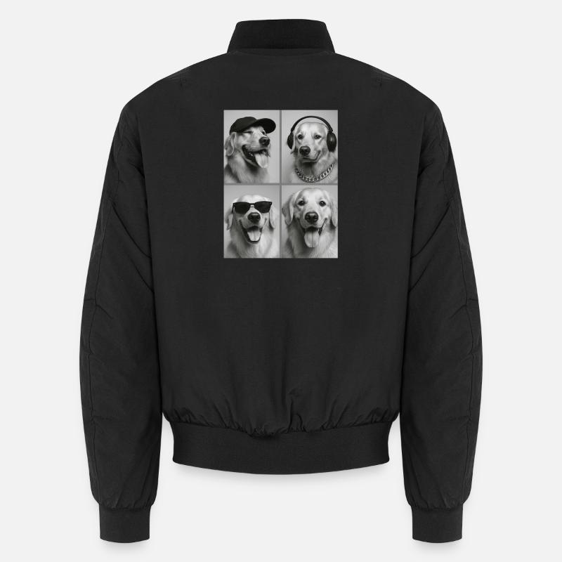Golden Retriever - Unisex Bomberjacke - Schwarz