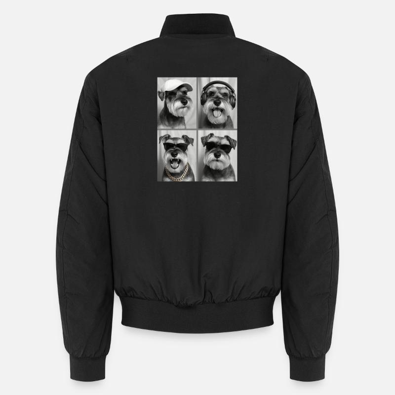 Miniature Schnauzer - Unisex Bomber Jacket - black