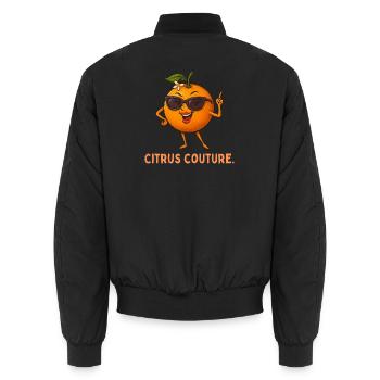 Couture Orange Soleil - Bomber unisexe - noir - Dos - AI Model Male 185 light (185cm)