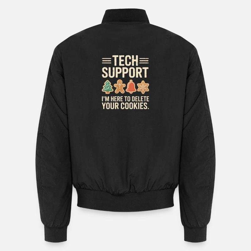 Technische Support-Cookies: Yuletide debuggen - Unisex Bomberjacke - Schwarz