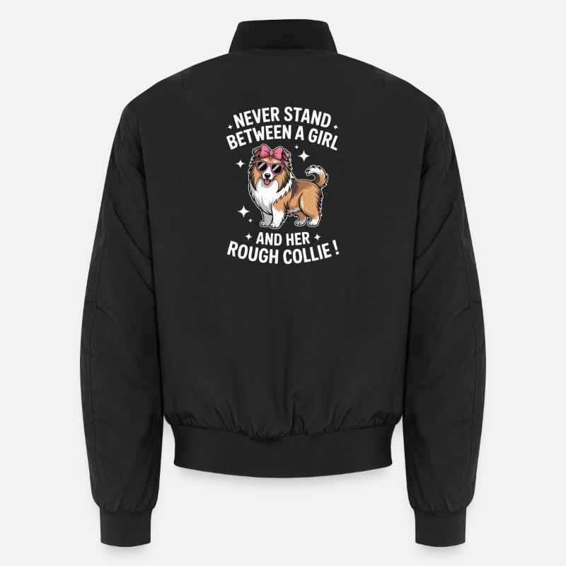 Rough Collie Sprüche Lustige Rough Collie Geschenk Unisex Bomberjacke
