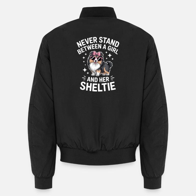 Sheltie Sprüche Lustige Sheltie Geschenk Unisex Bomberjacke