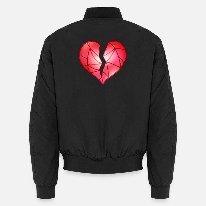Broken Red Heart Unisex Bomber Jacket