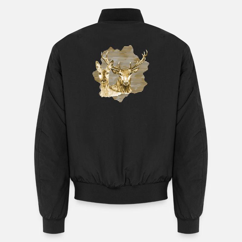 Rehe und Hirsche Unisex Bomberjacke
