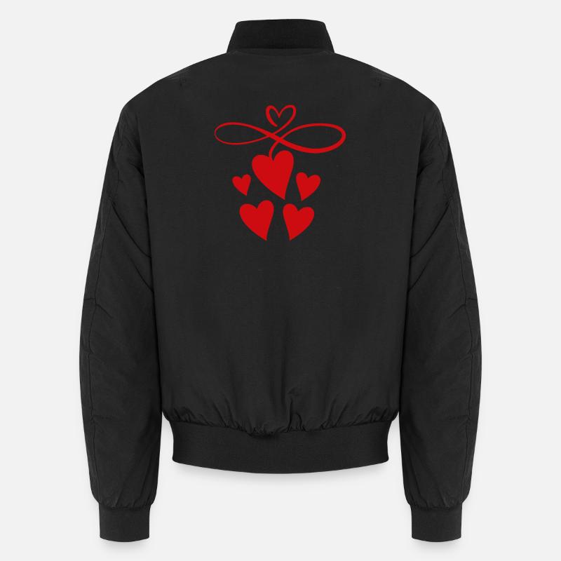 Signe d’infini avec cœur Bomber unisexe