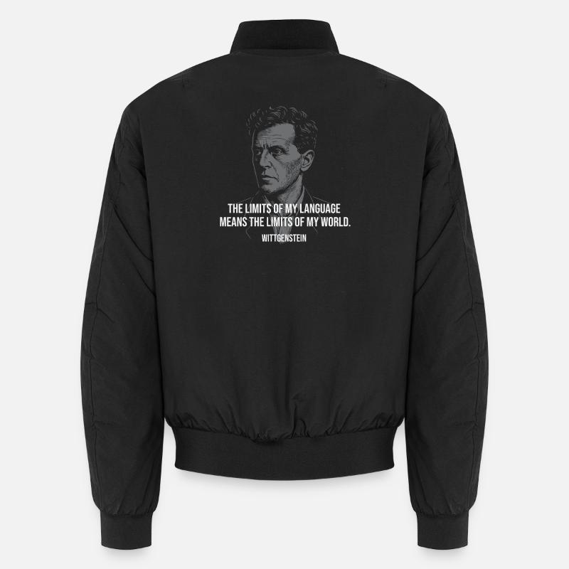 Wittgenstein-Zitat: Language Limits Design Unisex Bomberjacke