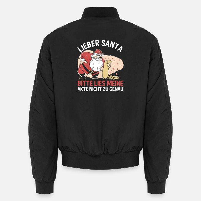 Noël du Père Noël Espiègle Noël Bomber unisexe