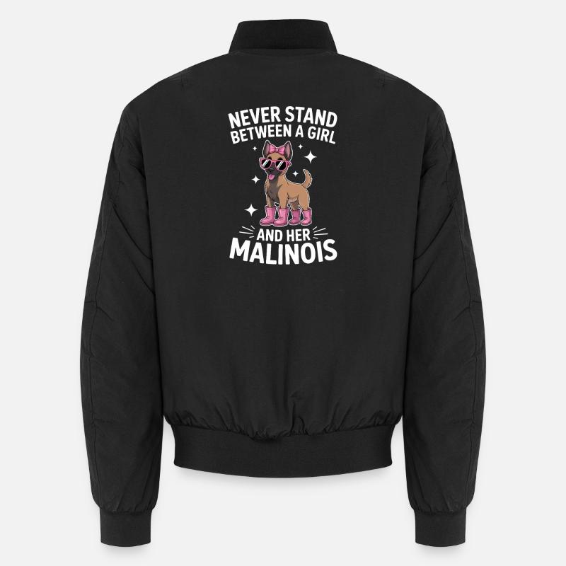 Malinois Sprüche Mädchen Lustige Malinois Geschenk Unisex Bomberjacke