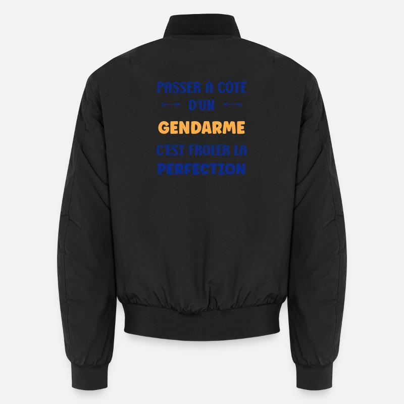 Nahe an der Perfektion in der Nähe eines Gendarmen Unisex Bomberjacke
