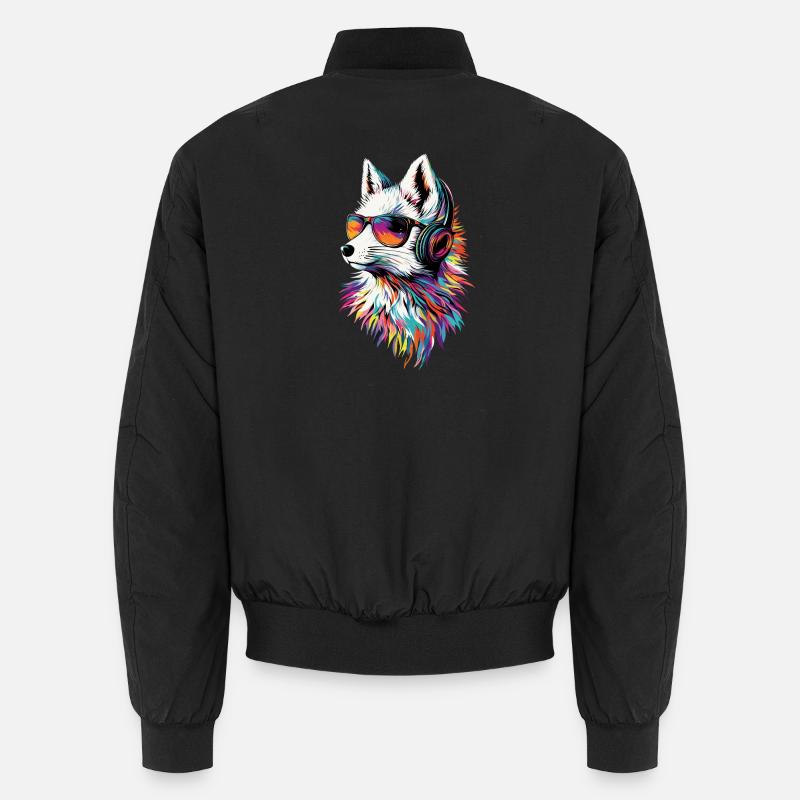 Polarfuchs Schneefuchs Eisfuchs Süßer Weißer Fuchs Unisex Bomberjacke