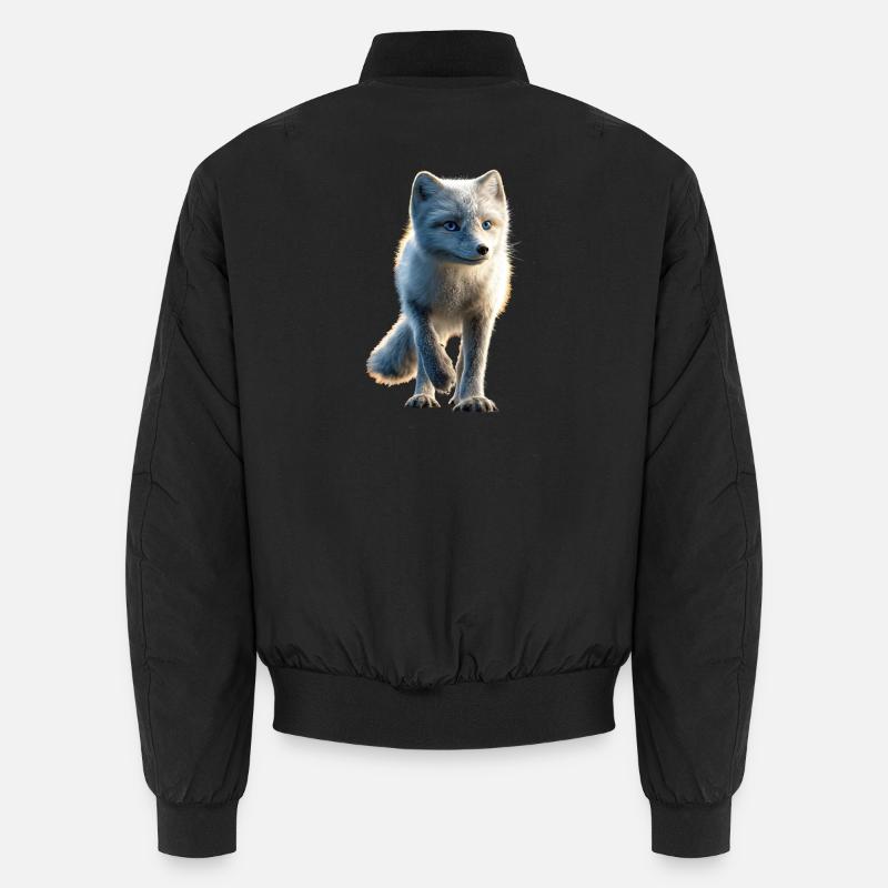 Polarfuchs Schneefuchs Eisfuchs Süßer Weißer Fuchs Unisex Bomberjacke