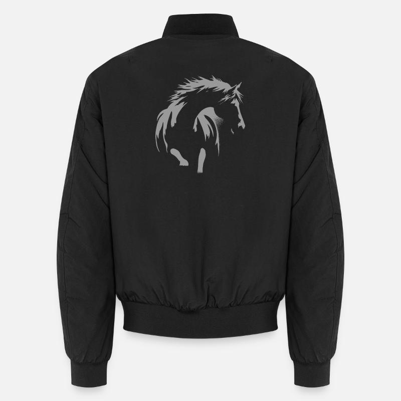 Silhouette du cheval – élégance et liberté Bomber unisexe