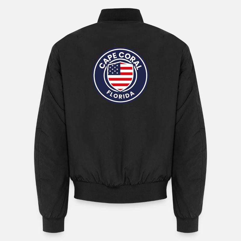 Cape Coral Florida Flag Crest Unisex Bomber Jacket