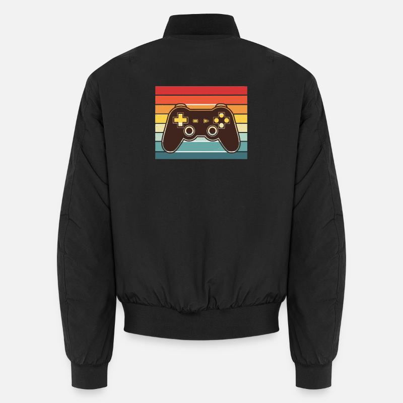 Manette rétro arc cielManette de Jeu Vidéo Vintage Bomber unisexe