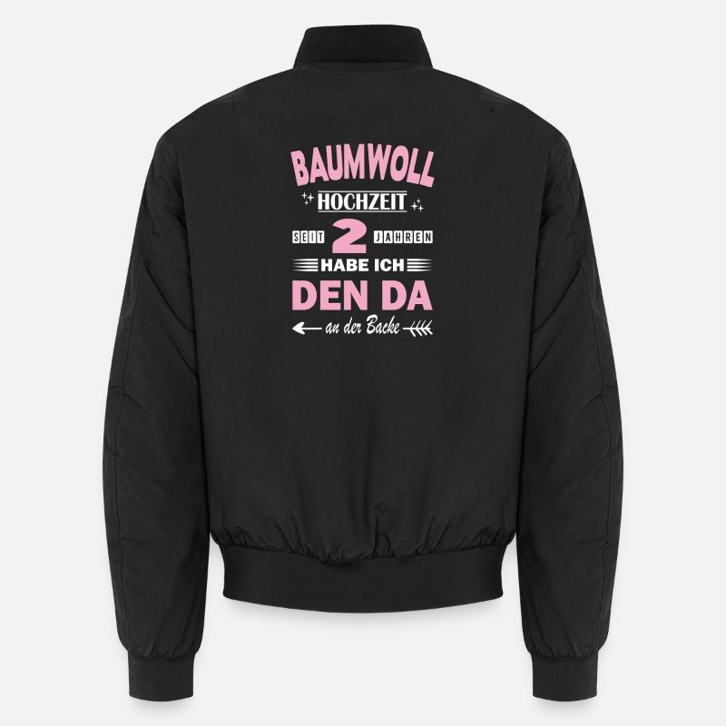 2. Hochzeitstag Jahrestag Ehefrau Geschenk Unisex Bomberjacke