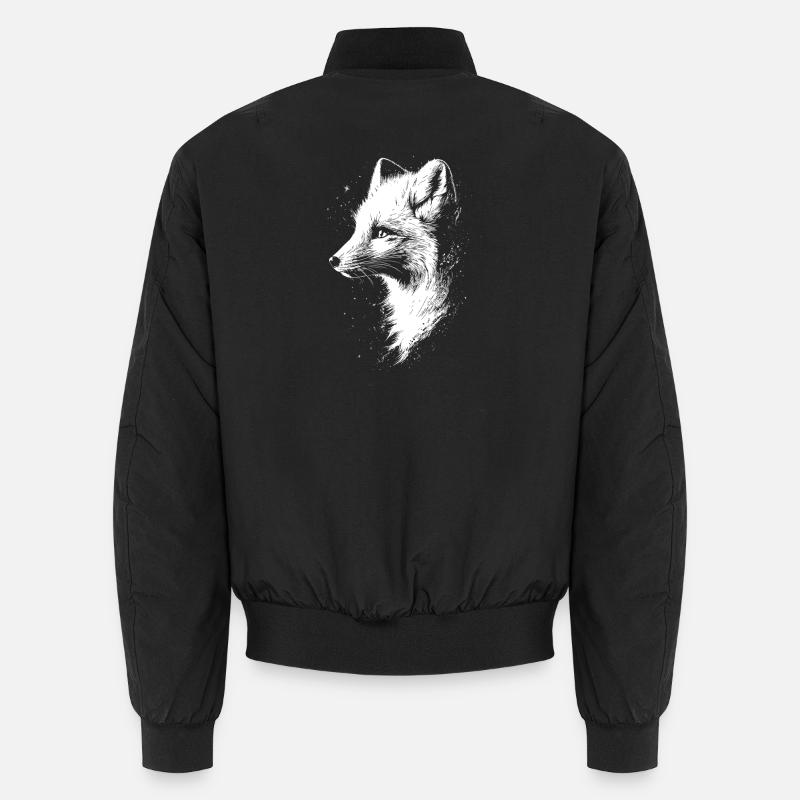 Polarfuchs Schneefuchs Eisfuchs Süßer Weißer Fuchs Unisex Bomberjacke