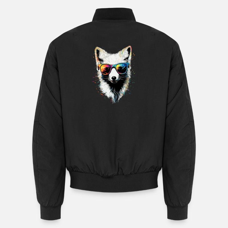 Polarfuchs Schneefuchs Eisfuchs Süßer Weißer Fuchs Unisex Bomberjacke