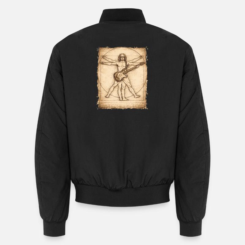 Conception du guitariste rockeur Vitruvian Bomber unisexe
