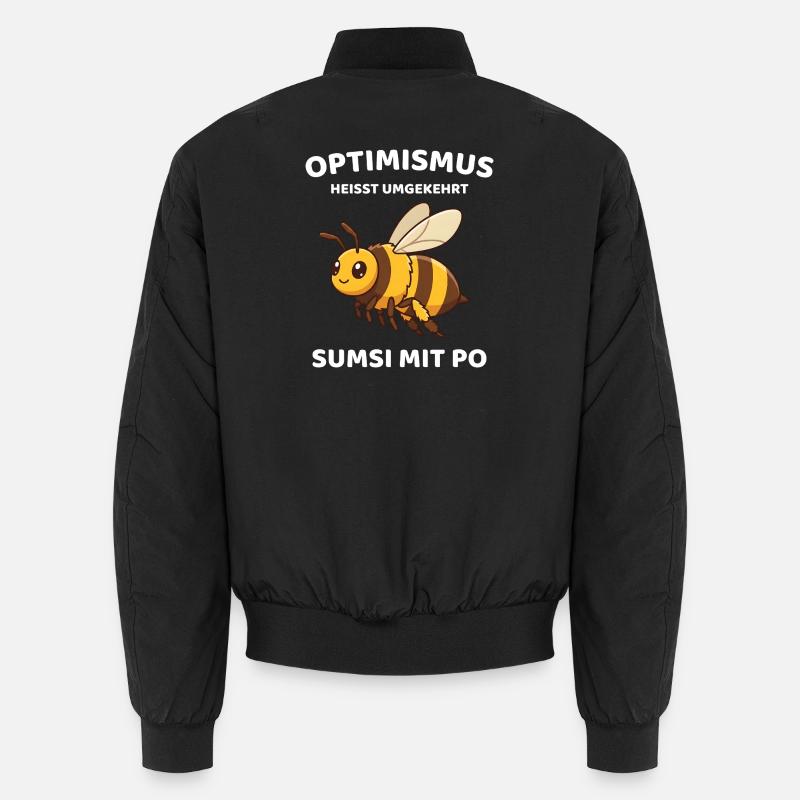 Optimism is conversely called Sumsi with Po Bee Unisex Bomber Jacket