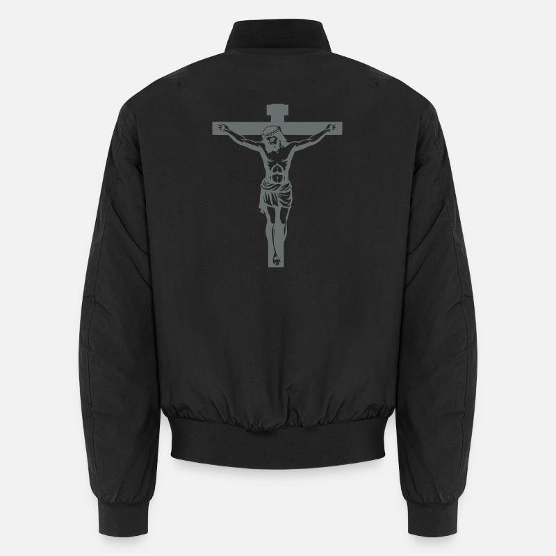 Croix de Jésus - Bomber unisexe - noir