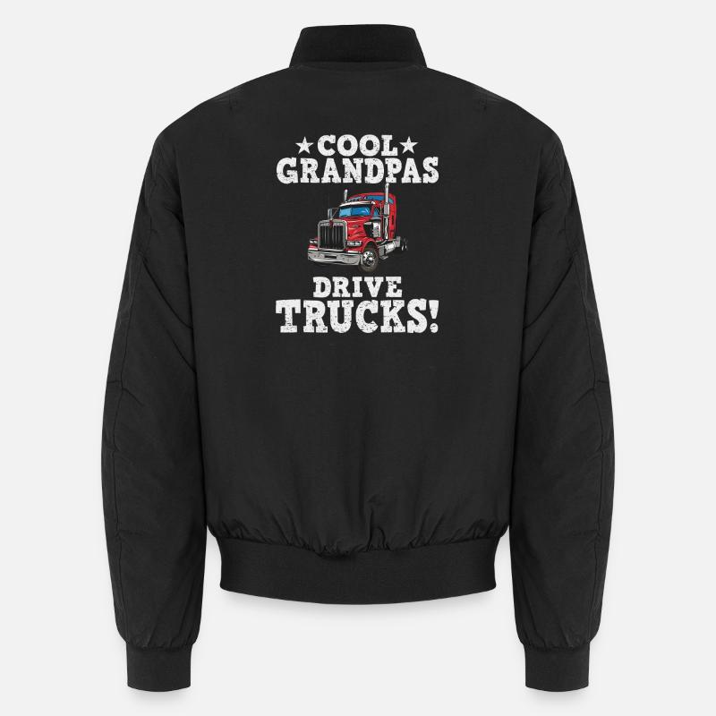 Cool Grandpas Drive Trucks - Unisex Bomberjacke - Schwarz