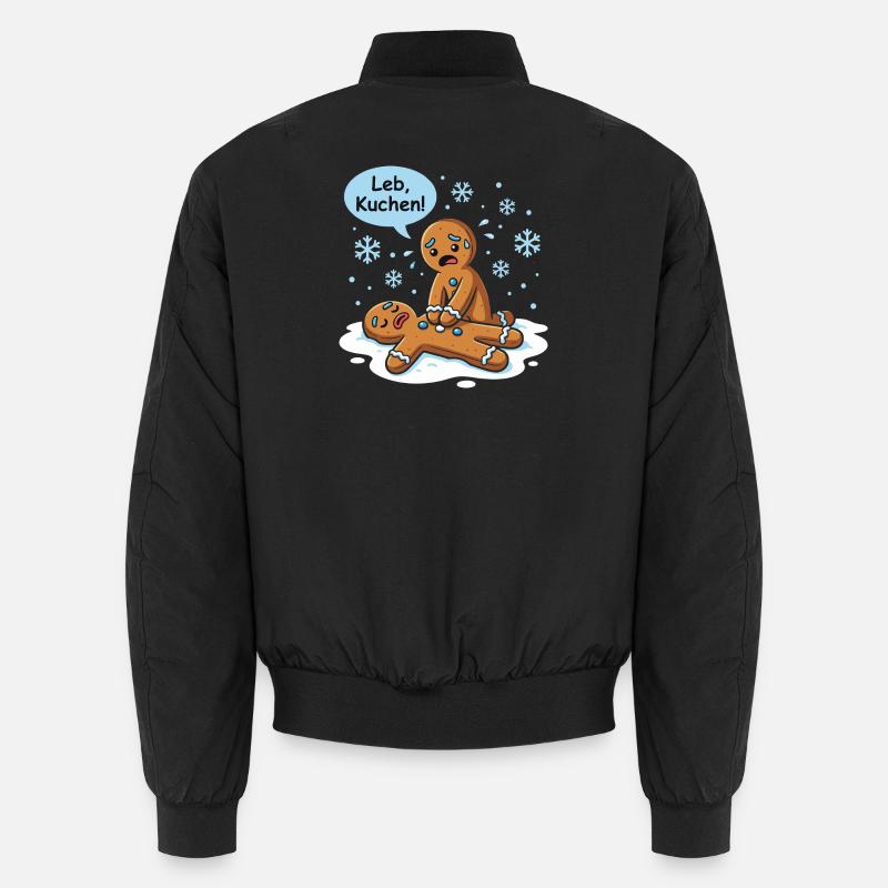 Leb Kuchen Funny German Gingerbread Pun Unisex Bomber Jacket