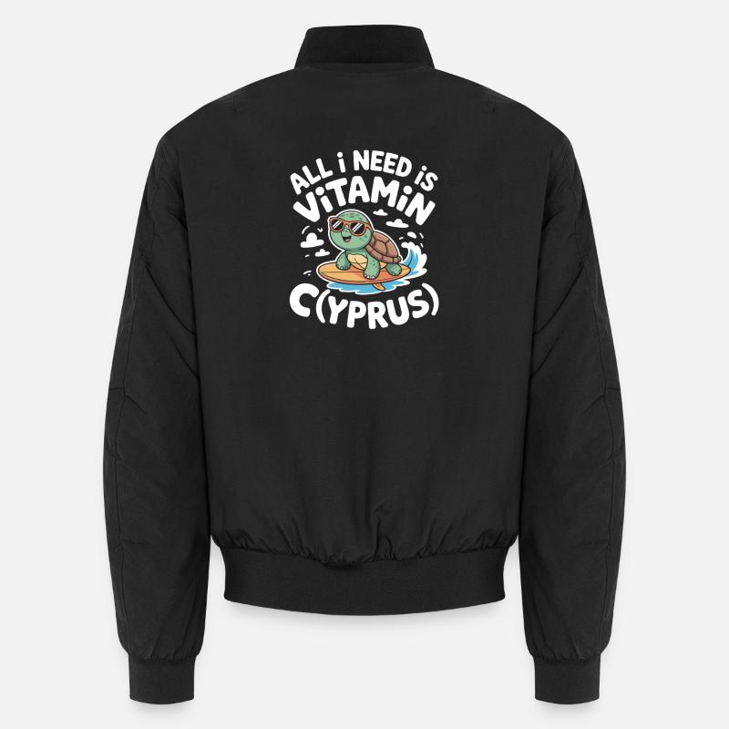 Chypre Tout ce dont j’ai besoin, c’est de vitamines Chypre Drapeau chypriote Bomber unisexe