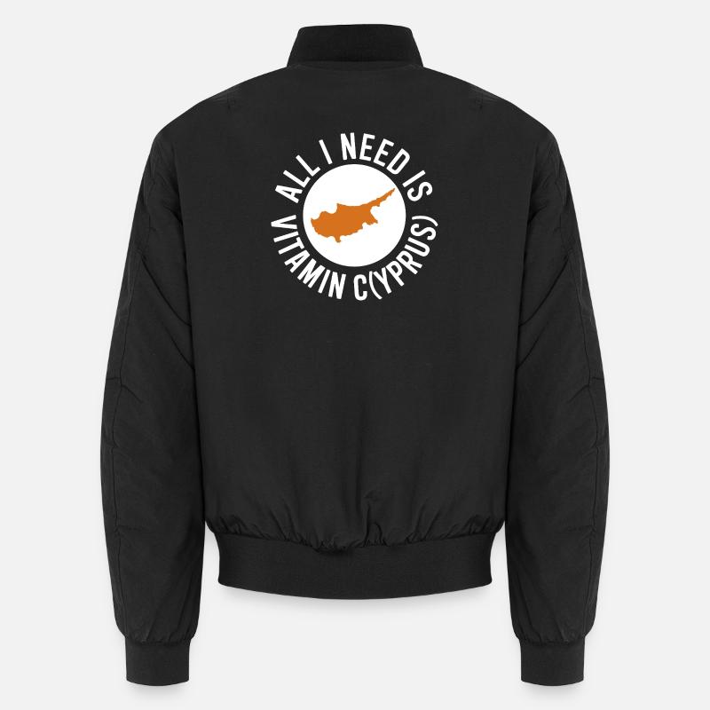 Chypre Tout ce dont j’ai besoin, c’est de vitamines Chypre Drapeau chypriote Bomber unisexe