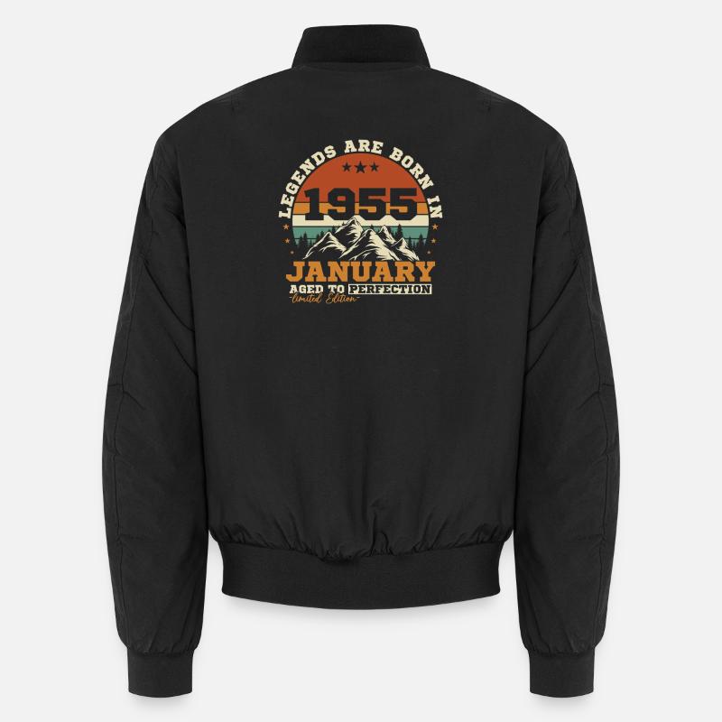 Januar 1955 Vintage-Retro-Geburtstagsgeschenk Unisex Bomberjacke